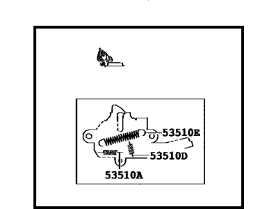 Toyota 53510-21040 Lock Assembly, Hood