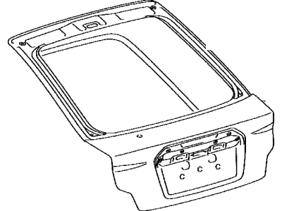 Toyota 67005-21770 Panel Sub-Assembly, Back