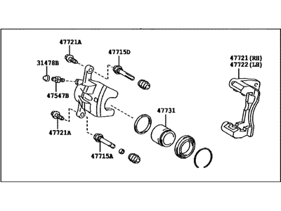 2017 Toyota Corolla iM Brake Caliper - 47730-42091