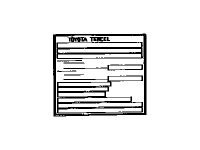 Toyota 42661-16230 Plate, Tire Pressure Caution