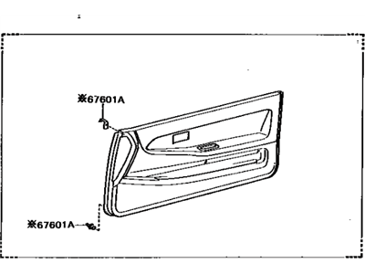 Toyota 67610-16330-06 Board Sub-Assembly, Front Door Trim, RH