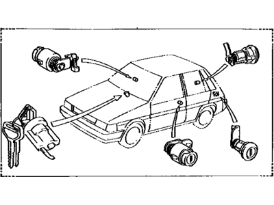 1989 Toyota Tercel Ignition Lock Cylinder - 69005-16560