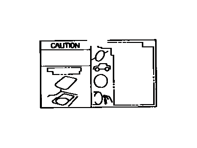 Toyota 09129-16030 Label, Jack Caution