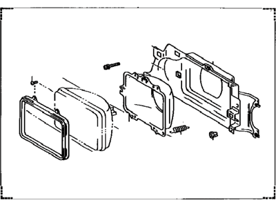 Toyota 81130-16410 Passenger Side Headlamp Sub-Assembly