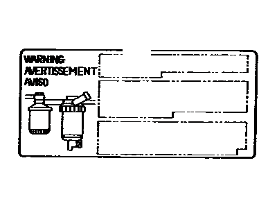 Toyota 23923-54010 Plate, Fuel Sedimenter Caution