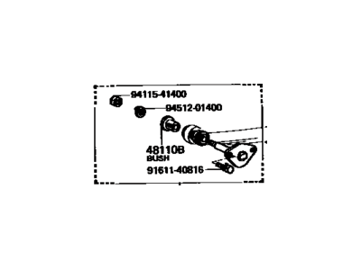 Toyota 04484-35060 Pin Kit, Rear Spring