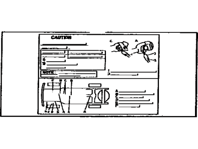 Toyota 37199-35020 Plate, Maintenance Caution