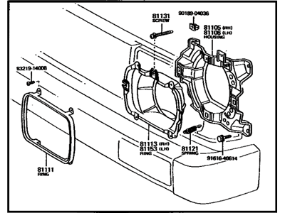 1983 Toyota Pickup Headlight - 04818-35010