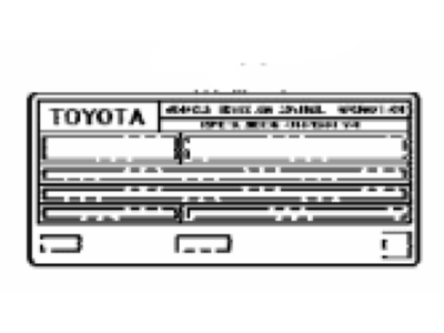 Toyota 11298-F0120 Label, Emission Cont