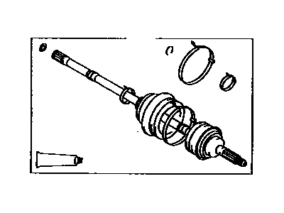 Toyota 43470-19816 Shaft Assembly, Front Drive Outboard Joint, Left