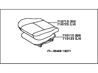 Toyota 71410-1G370-E0 Cushion Assembly, Front Seat, RH