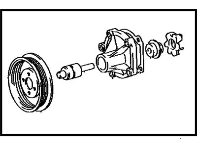 Toyota 16110-19107 Engine Water Pump Assembly W/O Coupling