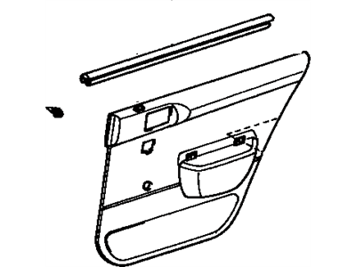 Toyota 67630-16661-E1 Board Sub-Assy, Rear Door Trim, RH