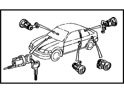 1996 Toyota Tercel Door Lock Cylinder - 69005-16890