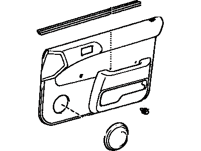 Toyota 67620-1G680-B1 Board Sub-Assembly, Front Door Trim, LH