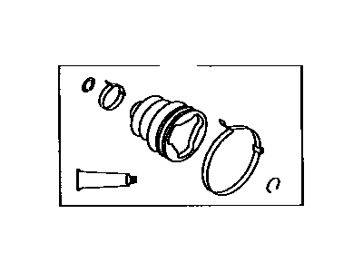 Toyota 04438-16101 Front Cv Joint Boot Kit Inboard Joint, Left