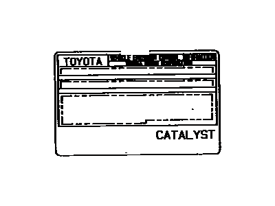 Toyota 11298-11400 Plate, Emission Control Information