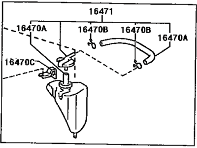 Toyota Tercel Coolant Reservoir - 16470-11130