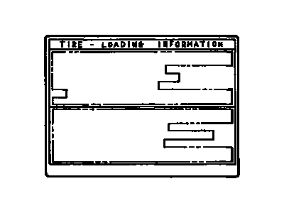 Toyota 42661-16730 Label, Tire Pressure Information