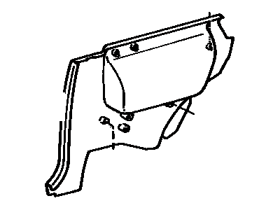 Toyota 62512-16210-B1 Board, Quarter Inside Trim, LH