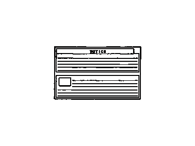 Toyota 41992-28070 Label, Differential Notice