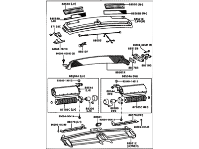 1993 Toyota Previa Evaporator - 88510-28220-B0