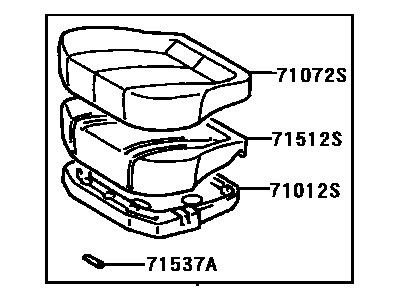 Toyota 71420-28770-E0 Cushion Assembly, Front Seat, LH