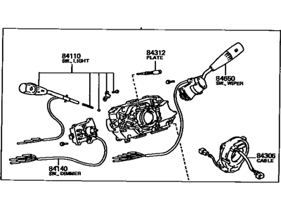 Toyota 84310-28620 Switch Assy, Turn Signal