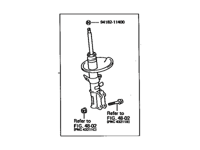 Toyota 48510-29225 Shock Absorber Assembly Front Right