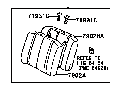 Toyota 79250-28280-B0 Back Assembly Seat, LH