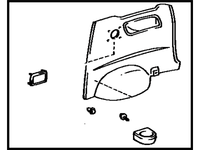Toyota 62630-28192-E2 Panel Assembly, Quarter Trim, Rear RH