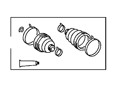 Toyota 04437-20020 Front Cv Joint Boot Kit