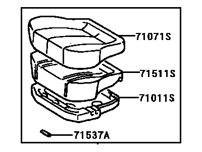 Toyota 71410-95D05-E1 Cushion Assembly, Front Seat, RH