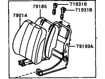 Toyota 79150-28710-B0 Back Assembly Seat, LH