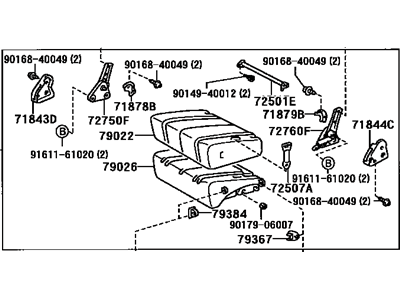 Toyota 79230-28250-E0 Cushion Assembly Seat, LH