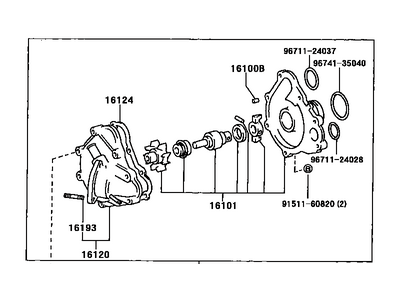 Toyota 16100-79165-83 Water Pump Assembly