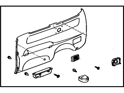 Toyota 62640-95D06-E5 Panel Assembly, Quarter Trim, Rear LH