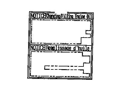 Toyota 15369-76013 Plate, Engine Oil Caution