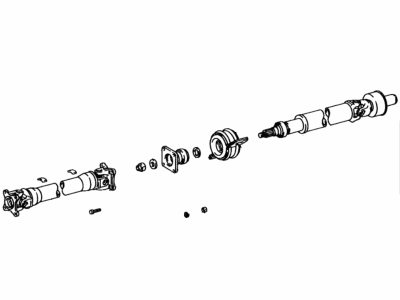 Toyota 37100-28010 Propelle Shaft Assembly W/Center Bearing