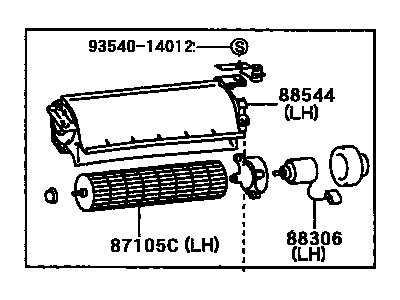 Toyota 88504-28030 Case Sub-Assy, Blower