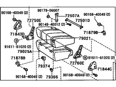 1994 Toyota Previa Seat Cushion - 79220-95D02-03