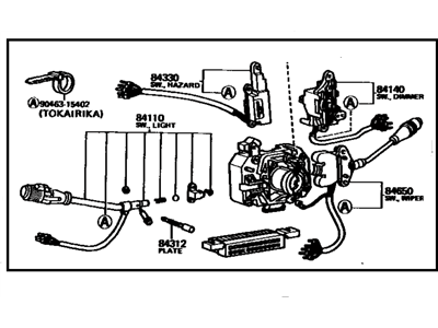 Toyota 84310-22230 Switch Assembly, Turn Signal