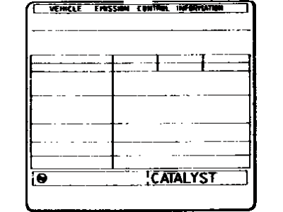 Toyota 11298-35030 Plate, Emission Control System Information