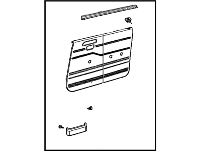 Toyota 67610-20800-01 Board Sub-Assembly, Front Door Trim, RH