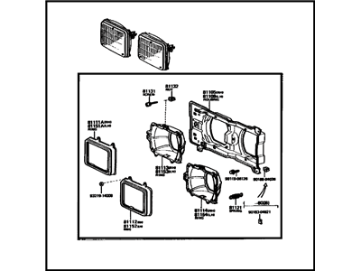 Toyota 81110-29706 Passenger Side Headlight Assembly