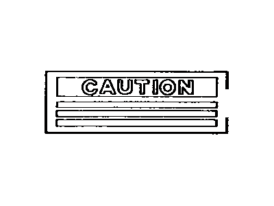 Toyota 74539-20010 Plate, Flammability, Caution