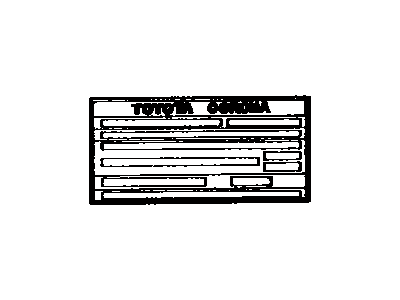 Toyota 42661-20061 Plate, Tire Pressure Caution