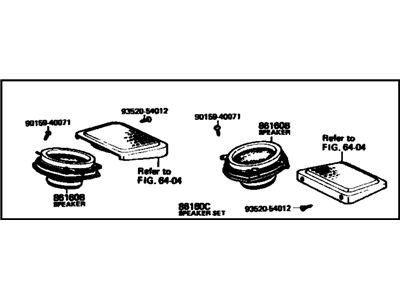 Toyota 86160-29185 Speaker Set, Rear