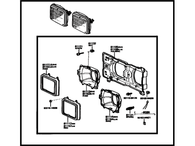 Toyota 81150-29725 Driver Side Headlight Assembly