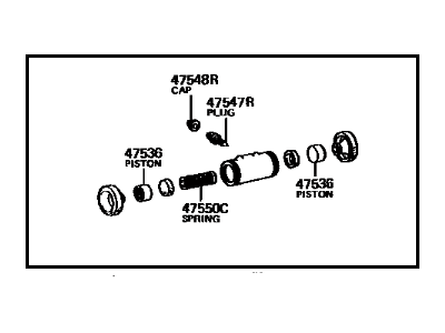 1978 Toyota Corona Wheel Cylinder - 47550-29075